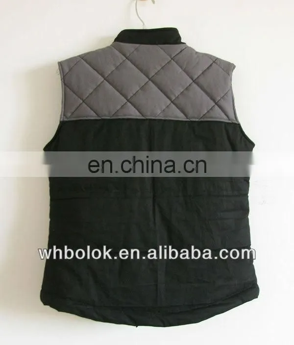 Padded vest quilted waistcoat winter 100 cotton casual vest