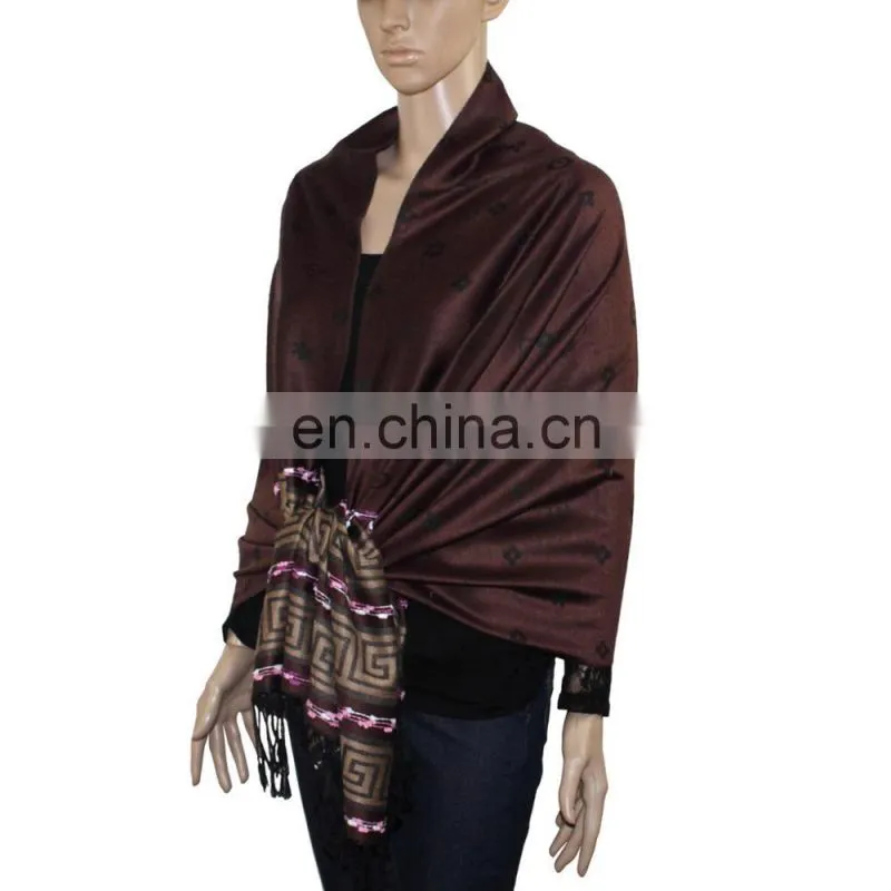 Factory directly pashmina shawl in tassel shawl for women