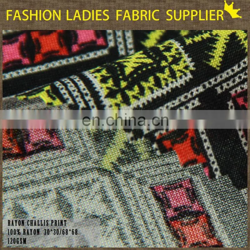 charming rayon challis print dress rayon fabric
