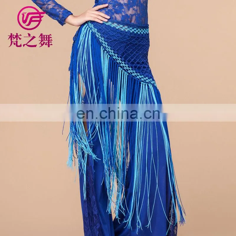 Tribal long tassel multy colors Belly dance hip scarf Y-2038#