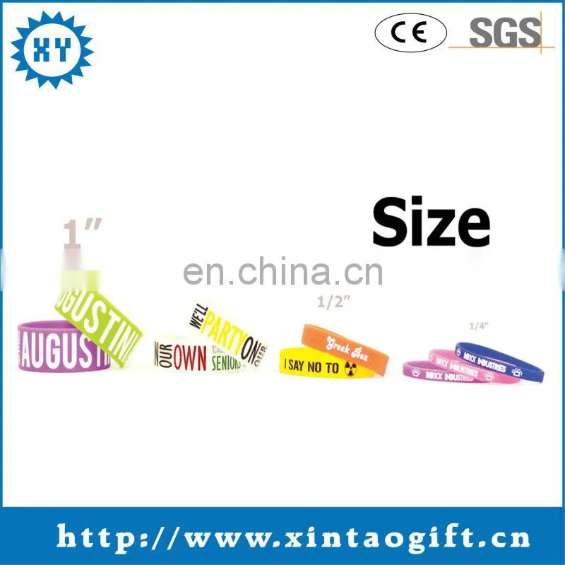 Custom cheap glitter silicone bracelet