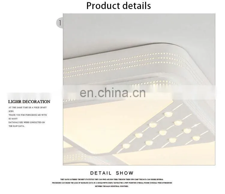 Iron Acrylic Rectangular Simple LED Ceiling Light Atmosphere Living Room Bedroom Lights