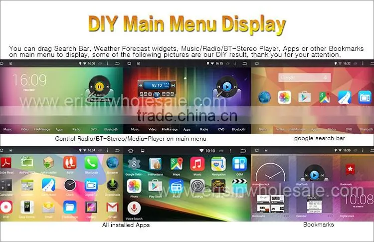 Erisin ES2301F 7" Touch Screen 2 Din Car DVD Player for Transit Mondeo C-Max
