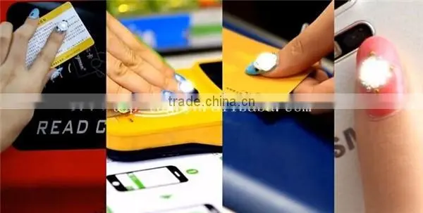 13.56MHz NFC Led Rfid Finger Nail Stricker Tag For Mobile Phone Event