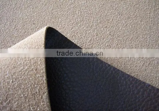 pu synthetic leather flocking fabric for making bag and shoes