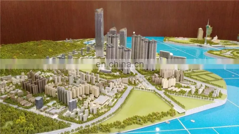 High quality 3d miniature city plan building model for development
