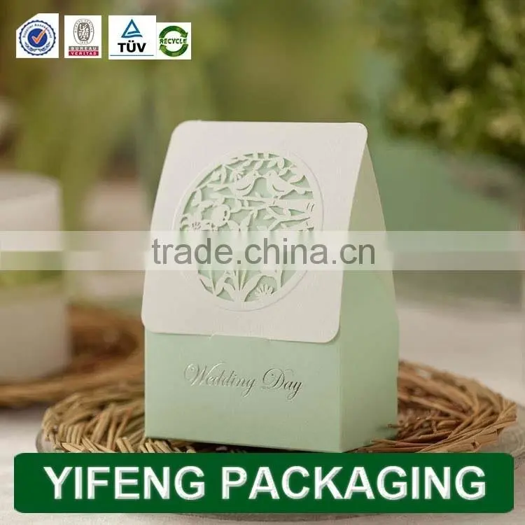 2015 hollow out wedding rectangle folding paper box