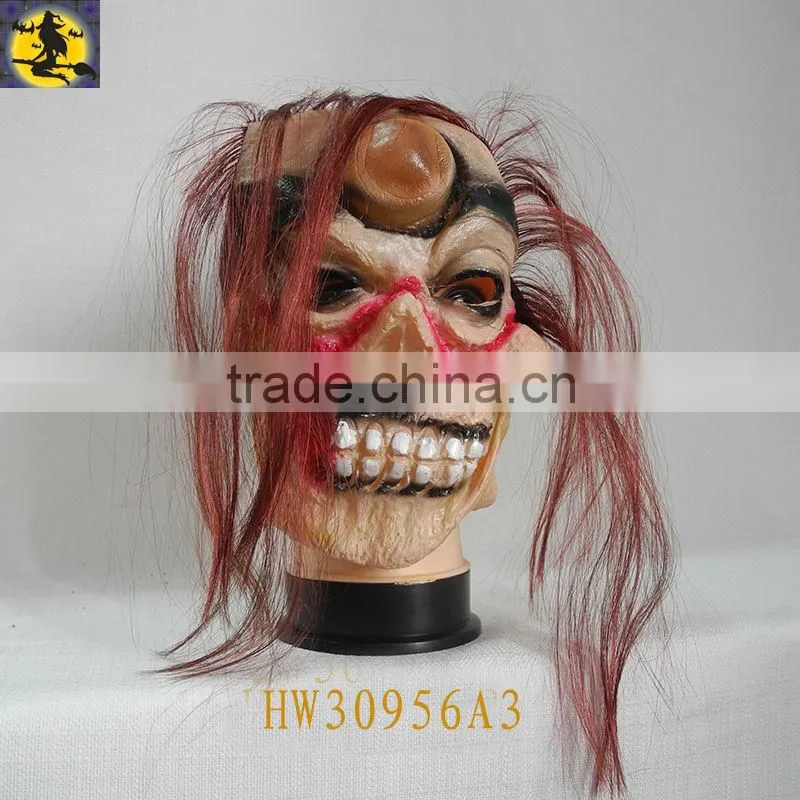 Halloween Latex Mask/Latex Party Mask with Hair