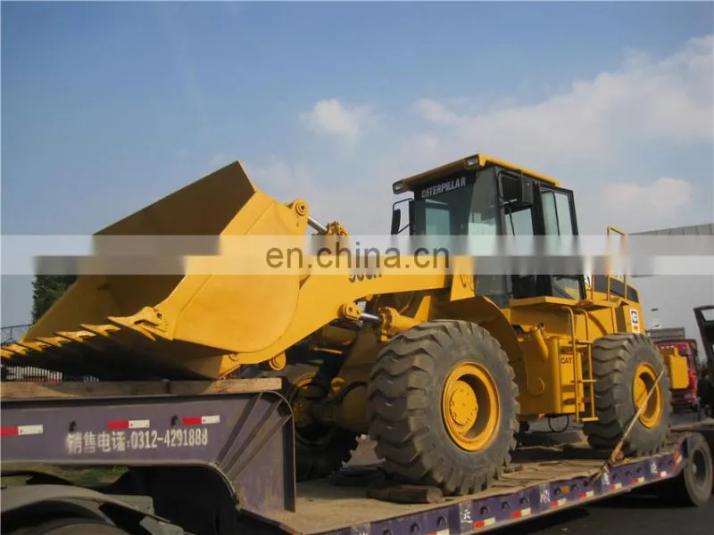 Japan caterpillar 966H wheel loader loading, CAT 966H front end loader send to the port
