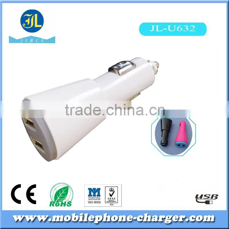 Alibaba website mobile phone car charger with 2 output port china market of electronics