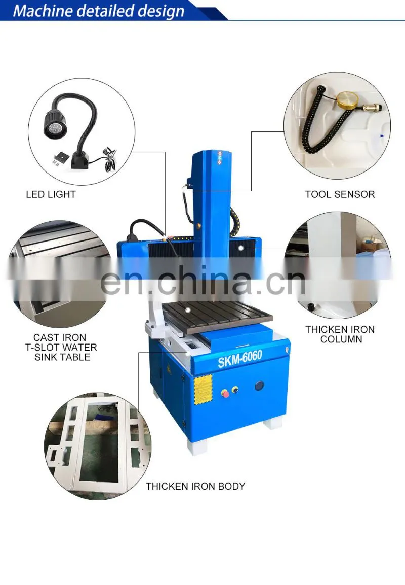 High quality 4040 6060 mold metal engraving mini cnc router for aluminium copper alloy