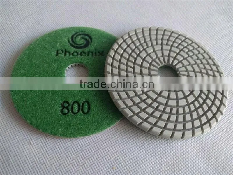 New 7 step wet polishing pads with round edge