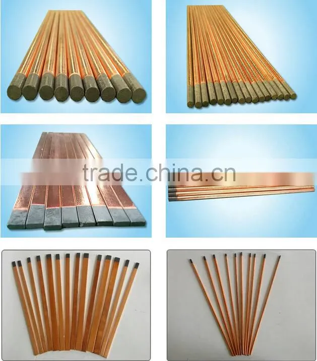 DC Copper Coated Blasting Gouging Carbon Rods / Gouging Electrode