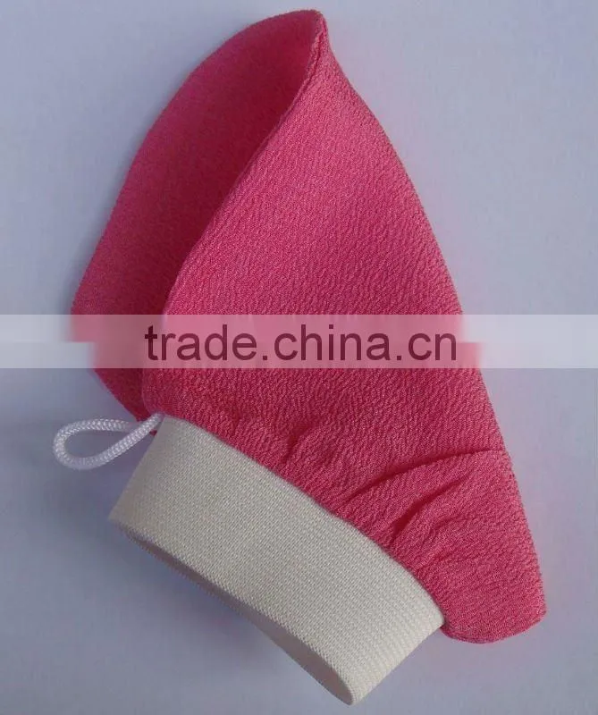 Pink kessa viscose morocco hammam scrub mitt