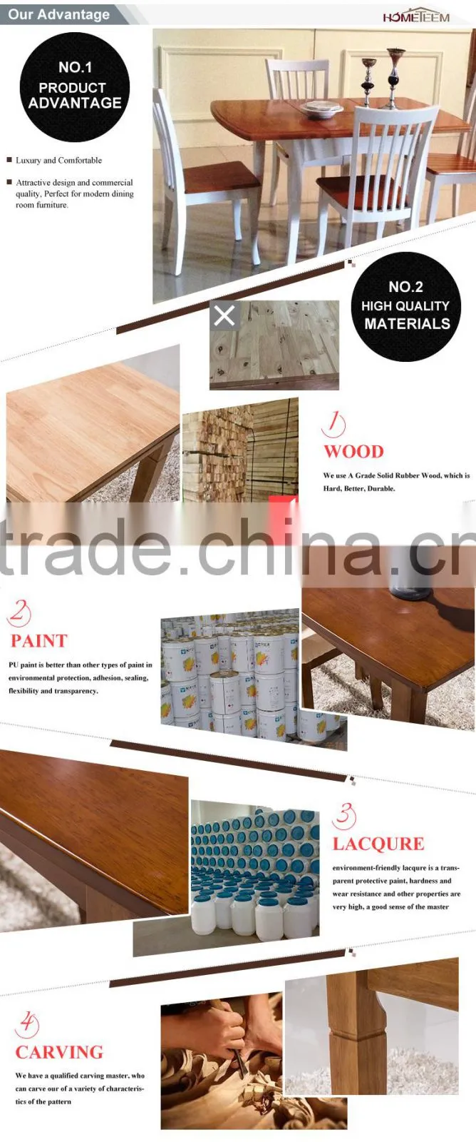 Small solid wood colors furniture table