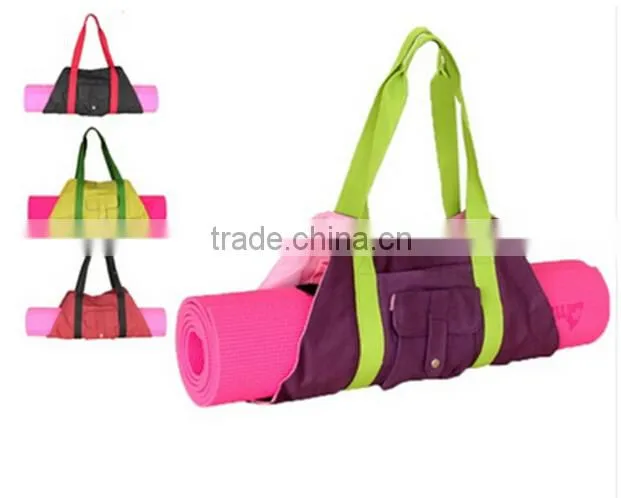 Reusable eco-friendly waterproof canvas yoga mat bag