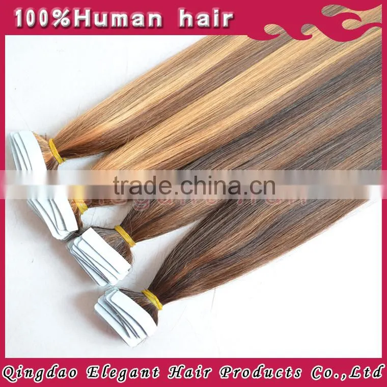 Wholesale Price Two Tone AAAAAA Grade Indian Remy Tape Hair Extension Ombre