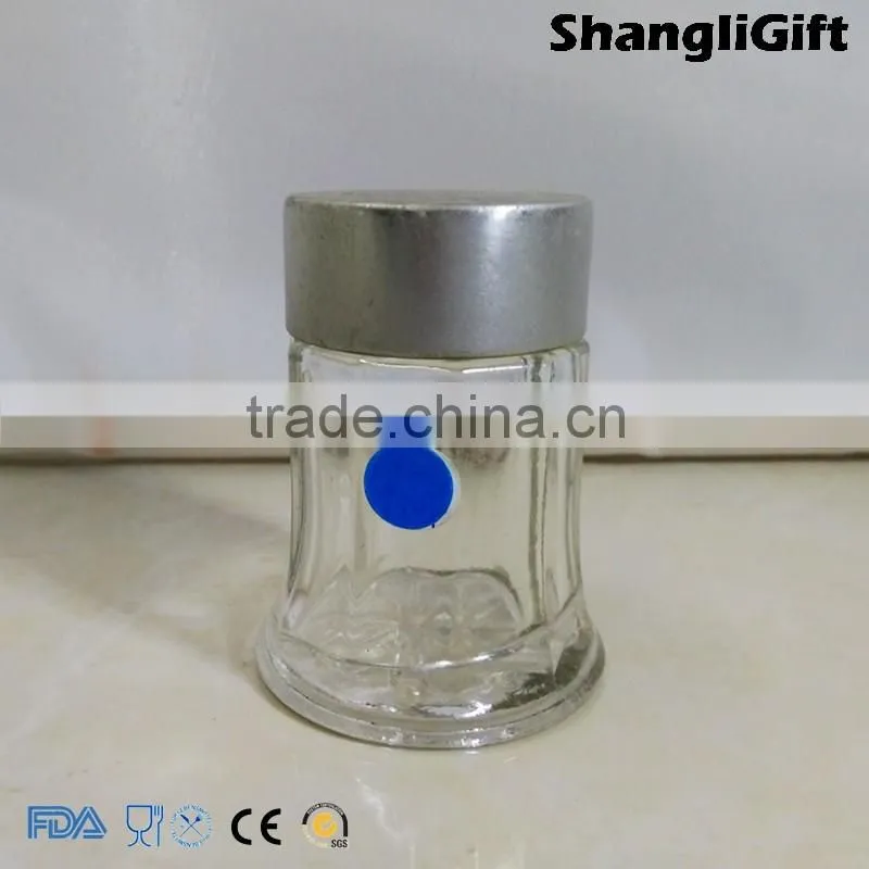 20ml Round Glass Jars Spice Bottle With Silver Plastic Cap