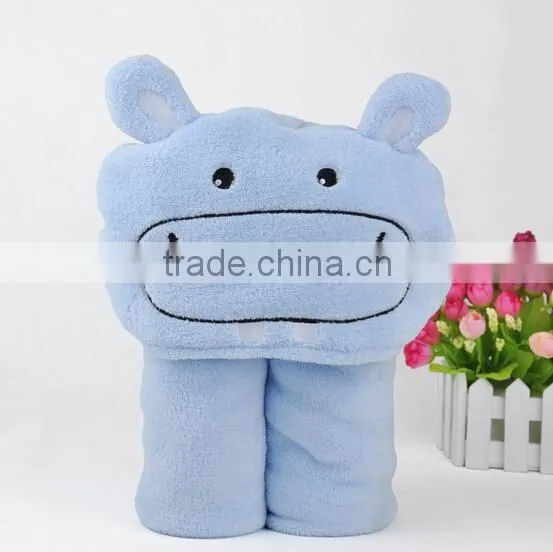 Cartoon design soft warm cheap newborn coral fleece blanket baby