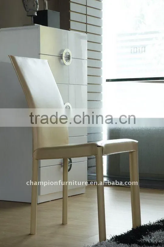 regenerated leather with high backrest dinning chair
