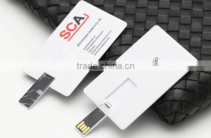 custom white card usb drives 1gb printed