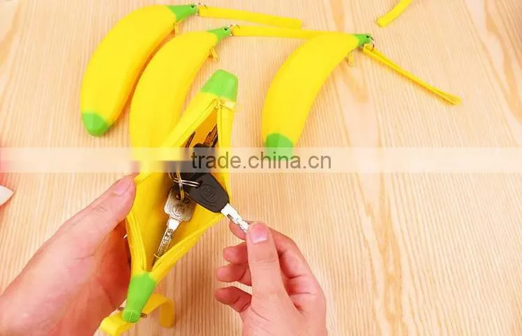 Banana Shaped Silicone Coin Walle/travel wallet/slim wallet
