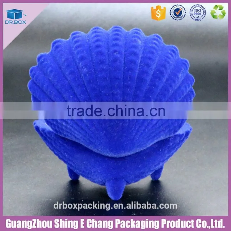 Beautiful creative velvet surface paperboard jewelry box crown shape ring box