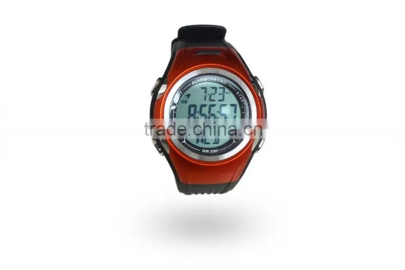 Wholesale-Chest Strap Heart Rate Monitor Calories Pedometer Digital pulse Sports Watch LCD Exercise Memory Mode Outdoor Water r