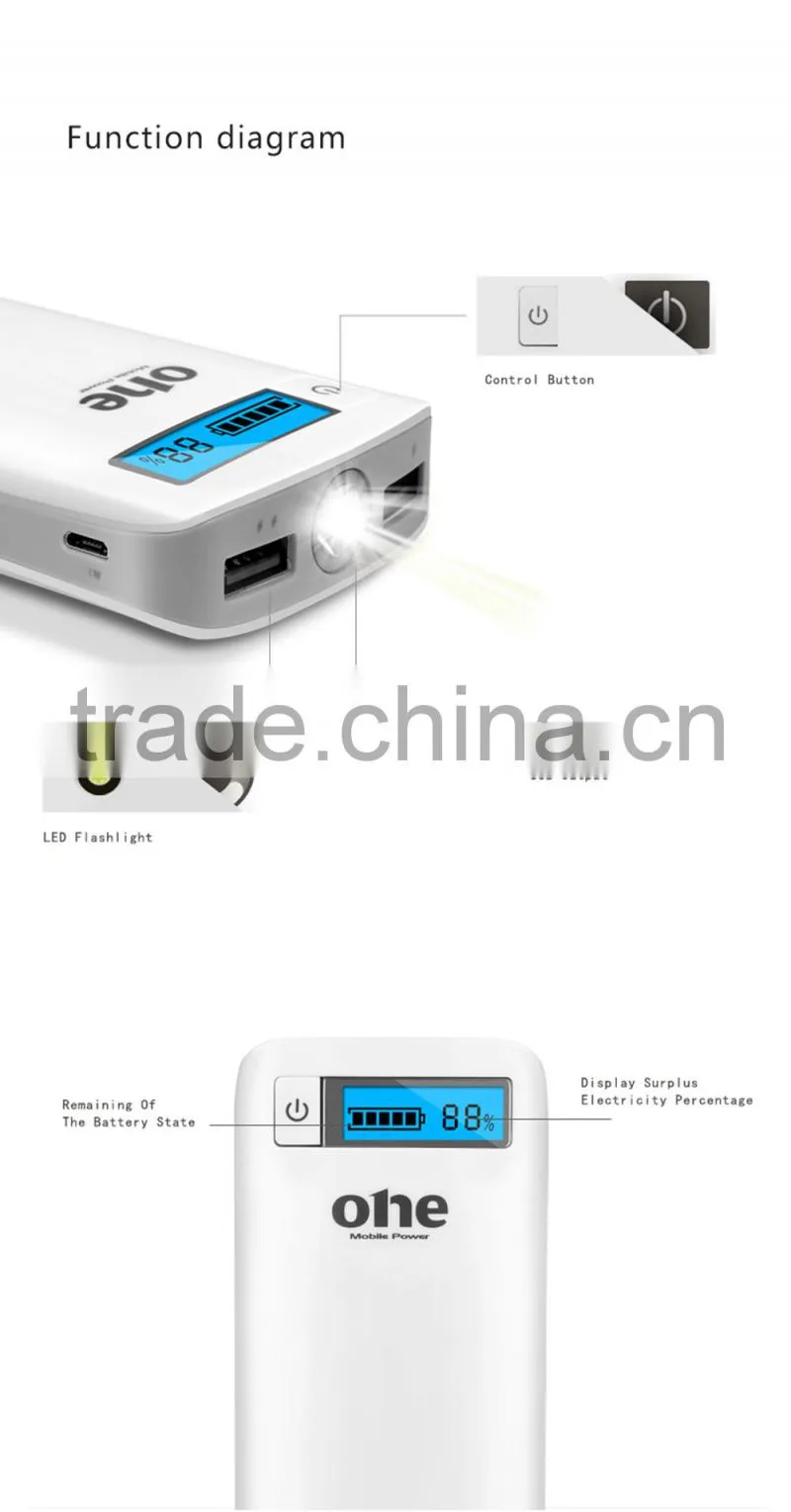 Universal 15600mah Backup External Battery Usb Power Bank Charger for Cell Phone 4s 5s