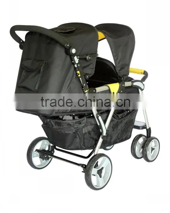 fashion shape twin baby stroller with removable bumper 4029T