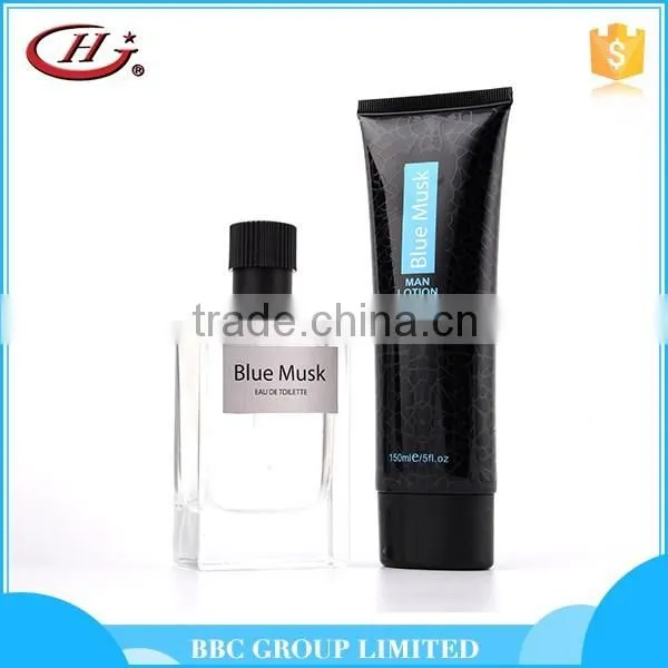 Hot sale natural man professional skin care men's perfume with body lotion