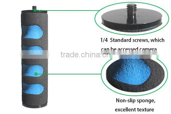 Commlite Metal Aluminum 1/4" Screw Sponge Video Grip Handle Holder Grip for Digital Video Camera Camcorder,for GoPro Hero