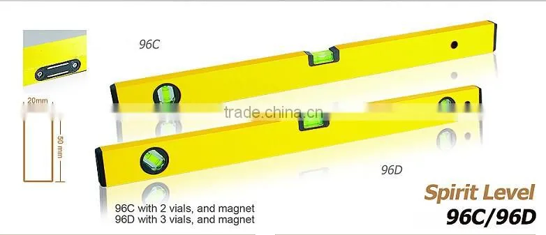 Heavy duty cast aluminium spirit level