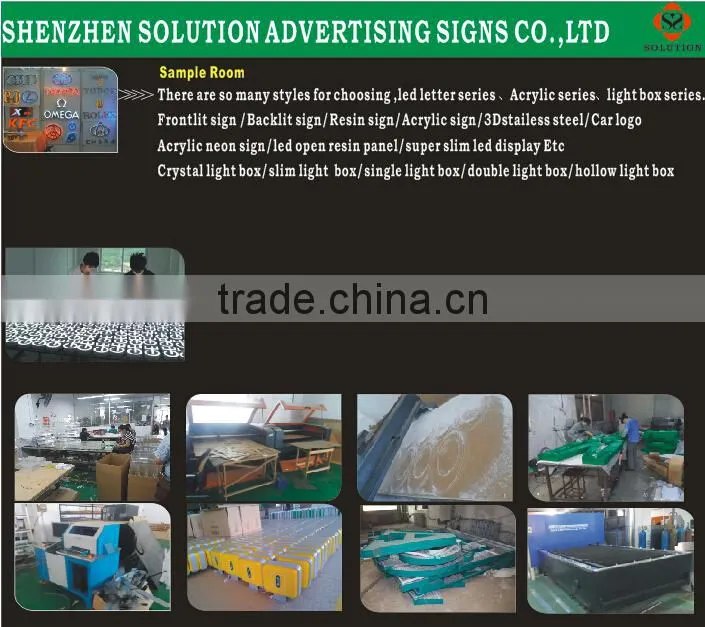 illuminated advertising sign for shop