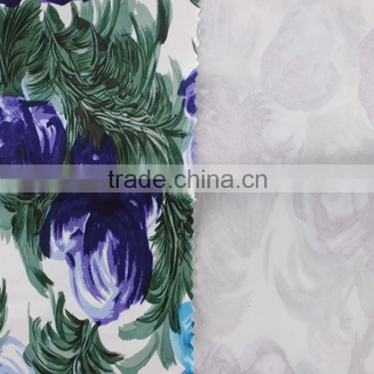 Beaulty flower design printed 100% cotton fabric for bulk wholesale clothing