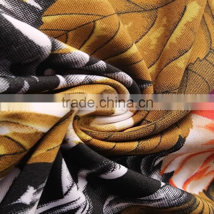 DTY knitted textile polyester spandex digital printed fabric