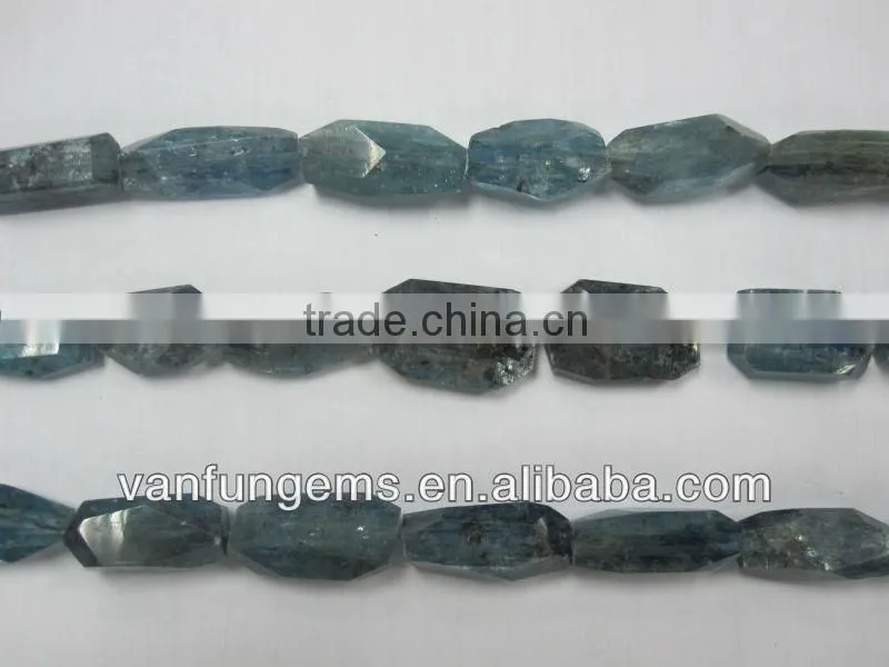 Faceted tumble old blue kyanite stone