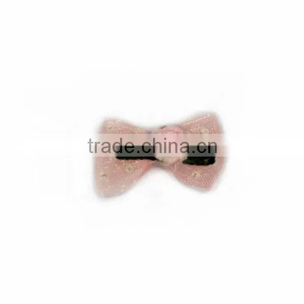 Mini cute pink ribbon rose flower for hair fascinators