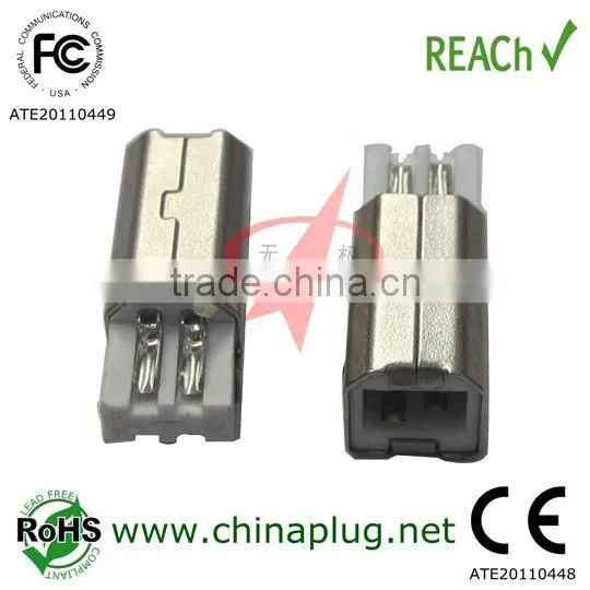 Reach 144 items Approval USB B Plug Type Nickel Plated usb connector female a type