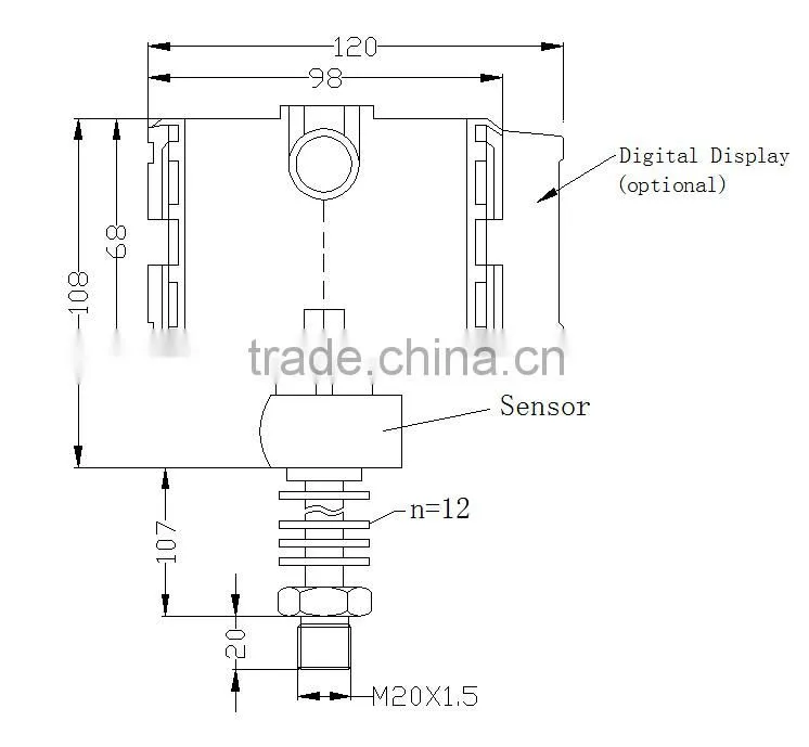 high temperture smart pressure transmmitter with LCD display