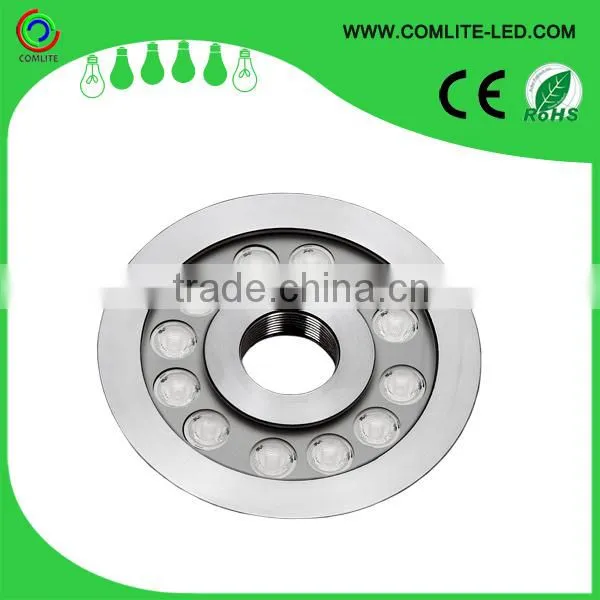 12W 316 stainless steel LED underwater lights for fountain