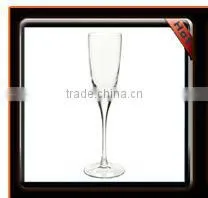 Blue rim and bottom thick thickness short stem ice-cream margaret glass