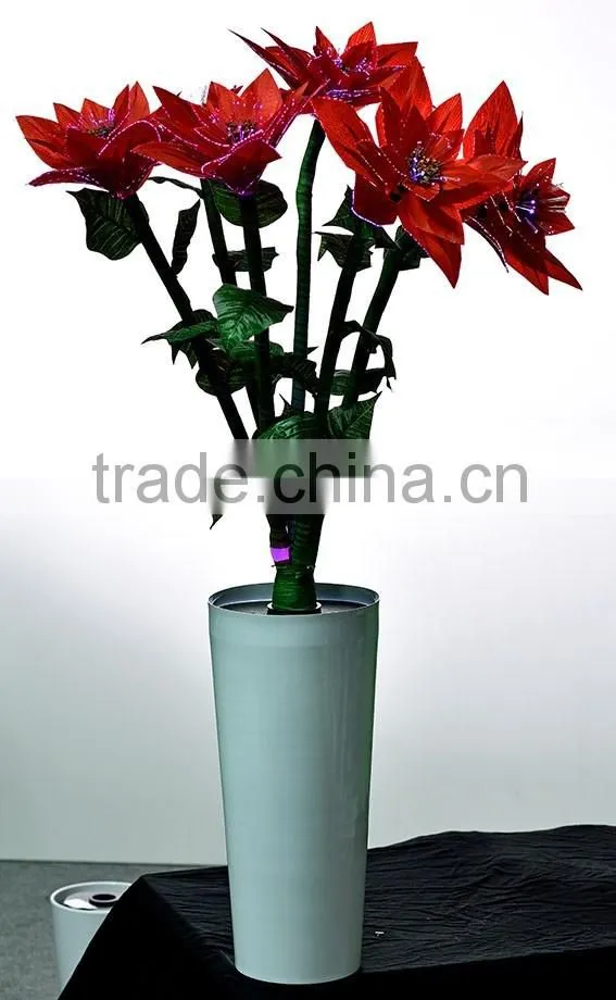 Wedding decoration fiber optic flower with led indoor use
