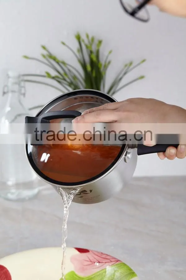 Sauce pans type stainless steel cookware pot with lid