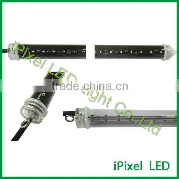 dc24v, 23mm/30mm diameter multicolor pixe led tube lighting controlled by DMX, Artnet controller