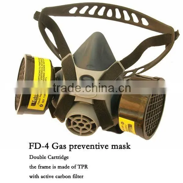 2016 TPR frame gas mask active carbon filter gas mask malitary chemical gas mask 6200 gas mask made in China