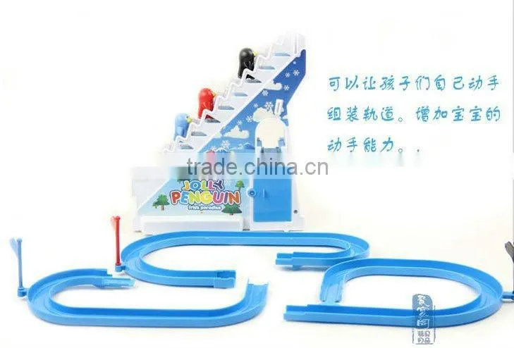 The little penguin climbing stairs electric children's educational toys