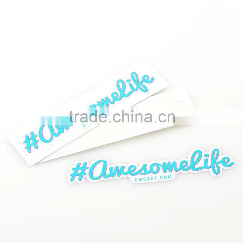 Quality Authentic Matt Lamination custom metal logo label vinyl sticker custom die cut sign stickers ---DH20509