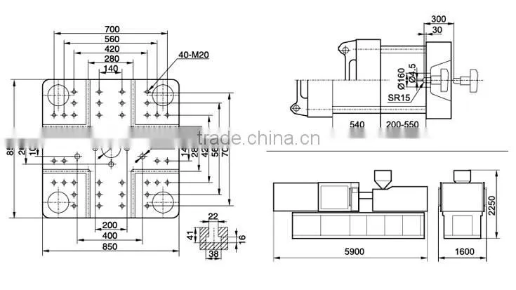 plastic injection moulding machine parts for pe pp pvc pet