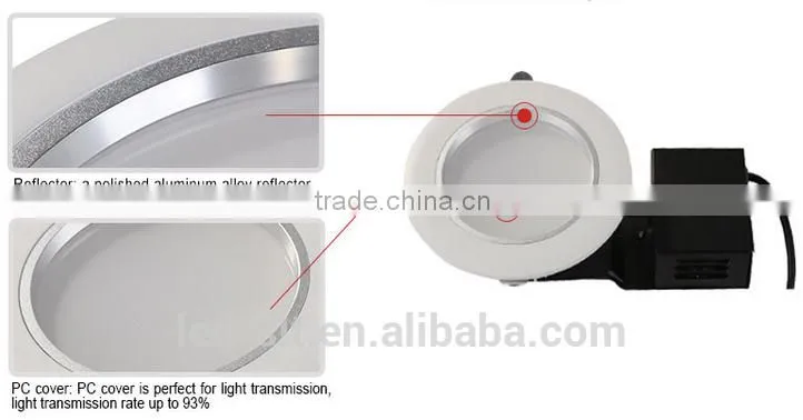 3w to 30w high power led recessed downlight ip65